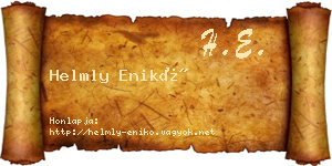 Helmly Enikő névjegykártya